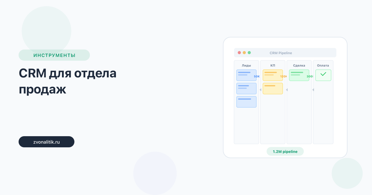 CRM для отдела продаж: как настроить правильно